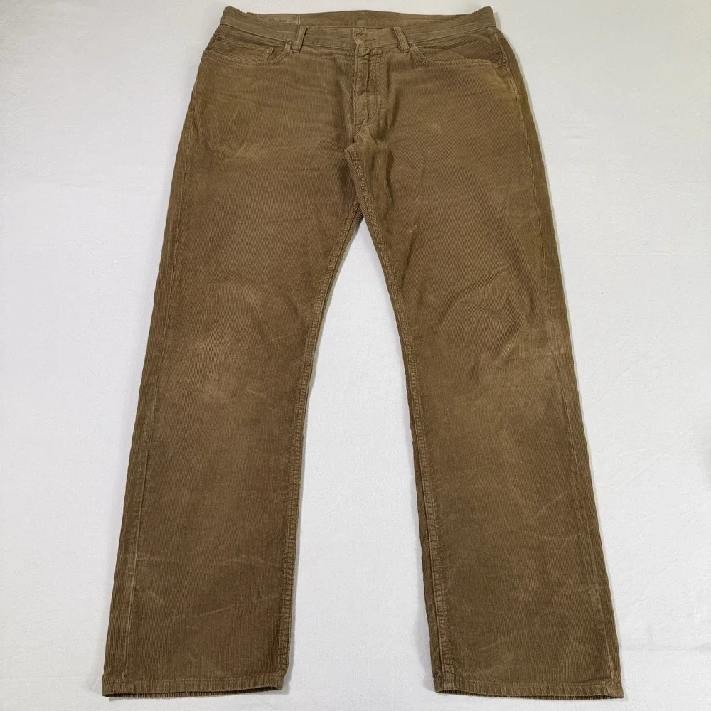 Polo Ralph Lauren Pants Men's 34x30 Brown Corduroy The Hampton Straight Preppy
